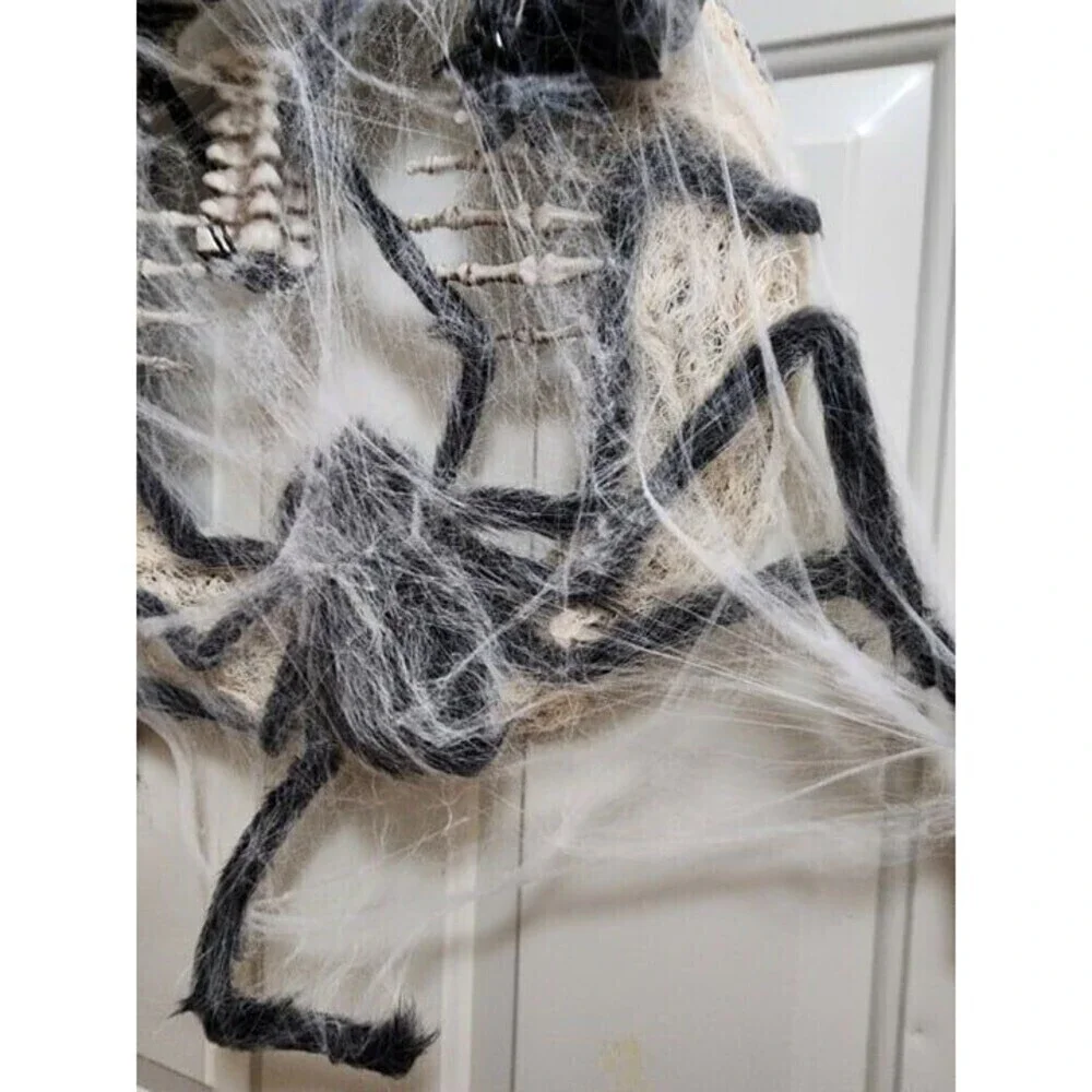 Skeleton & Spider Halloween Wreath-Handmade New